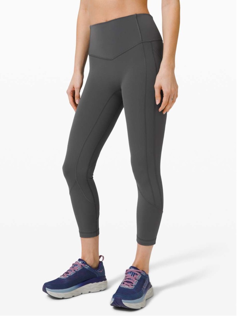 lululemon athletica Cropped High-Rise Leggings - Graphite Grey